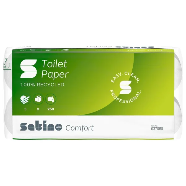 Papier toaletowy Satino Comfort mała rolka 3w/30mb/op.8rolek - obrazek 2