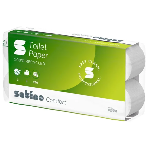 Papier toaletowy Satino Comfort mała rolka 3w/30mb/op.8rolek - obrazek 3