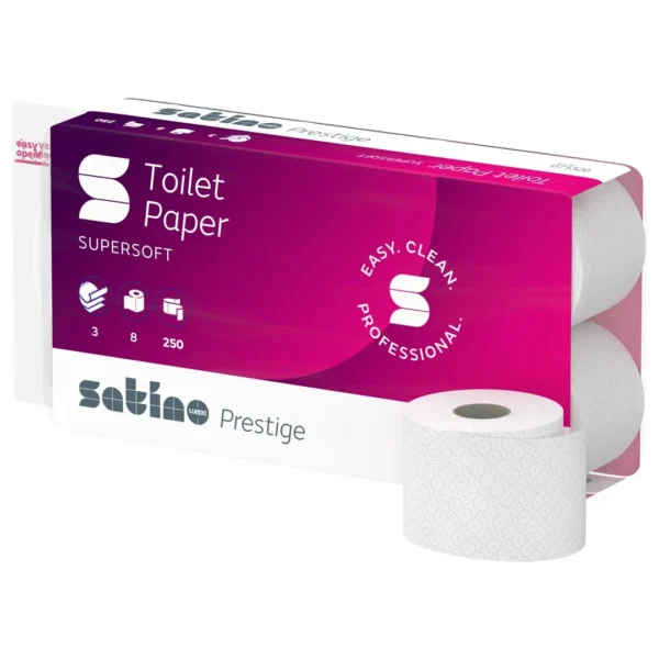 Papier toaletowy Satino Prestige 3w/30mb/op.8 rolek - obrazek 3